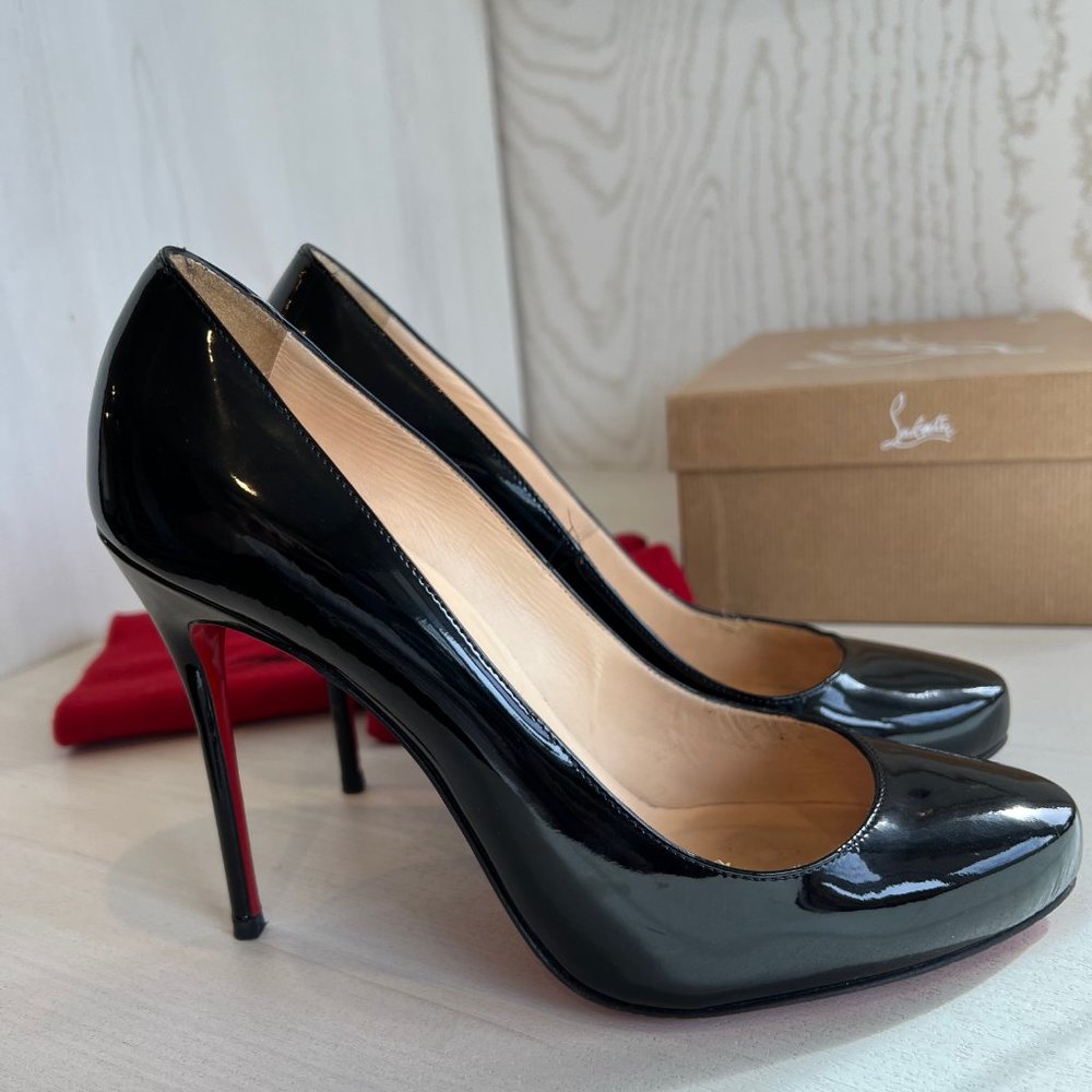 CHRISTIAN LOUBOUTIN Elisa 100 Patent Leather Pumps Size: 9.5  | IT 39.5 - Picture 9 of 9